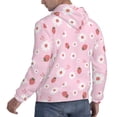 thumbnail image 6 of Honeii Hand Drawn Strawberry Pattern Mens Hoodies Men's Loose Sleeve Sweatshirt,Pullover Hooded Sweatshirt for Men,Essentials Hoodie-3X-Large, 6 of 7