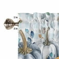 thumbnail image 5 of Fall Valances for Windows, Pumpkin Grass Green Eucalyptus Aqua Blue Plaid Rod Pocket Short Window Valance Curtains Holiday Window Treatment for Kitchen Living Room Bathroom, 42"x18", 5 of 6