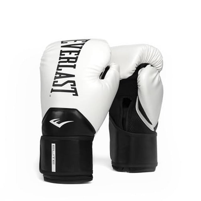 Everlast Elite 2 Guantes de boxeo Guantes de entrenamiento profesionales para hombres y mujeres Ajuste seguro Cierre de gancho y bucle y ventilación Entrenamiento con bolsa pesada y speedbag (16 oz bl