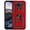 Red, variant on Nakedcellphone [Gray Bandit Case] Flexible TPU Phone Cover with Finger Grip Viewing Stand [Anti-Shock, Anti-Fingerprint] for Cricket LG Harmony 4, LG Premier Pro Plus (L455DL)