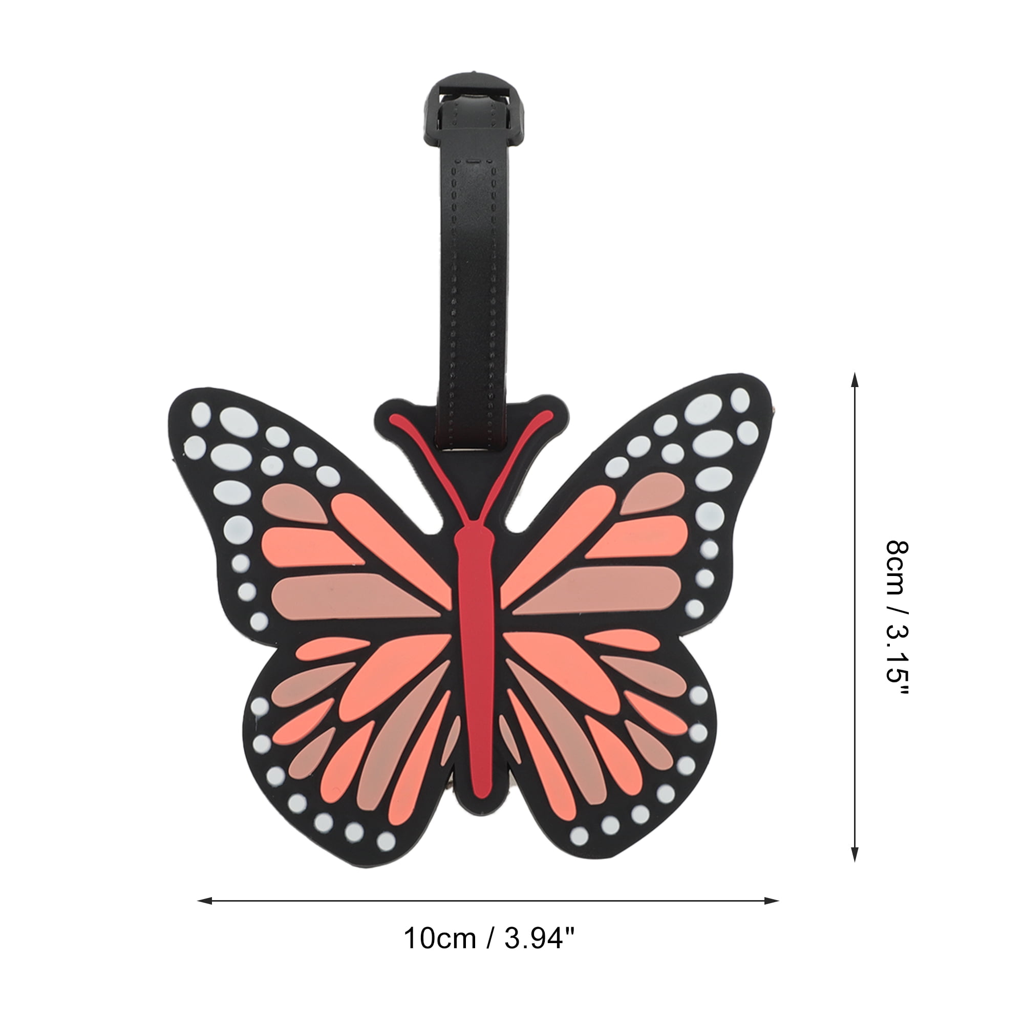 Unique Bargains 1 Pc Butterfly Luggage Tag for Travelling Pink