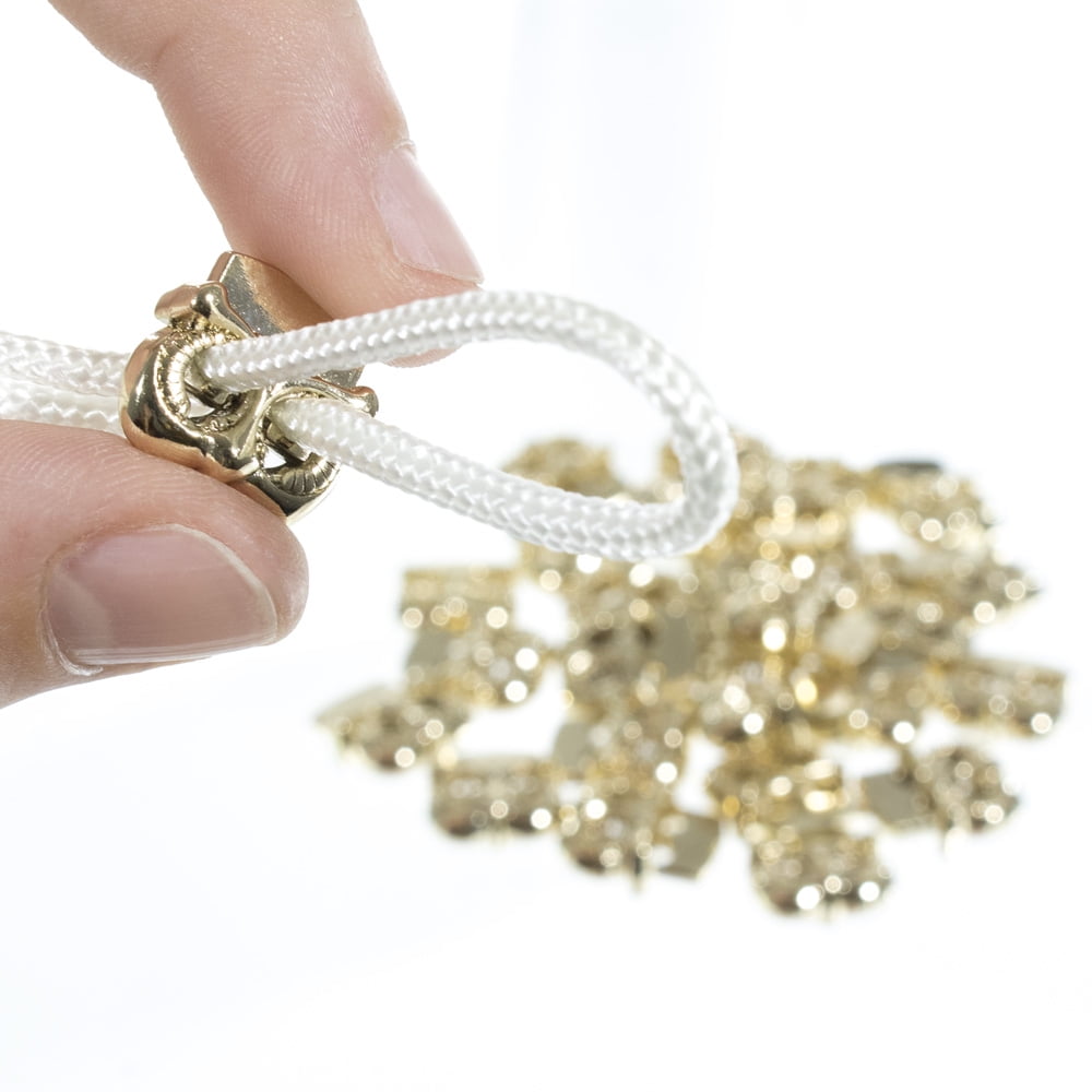 Craft County Heavy Duty Gold Metal Owl Shaped Cord Lock – Perfect fit for 325 Paracord – Multiple Pack Sizes Available – Ideal for Jewelry Making, Crafts, & More