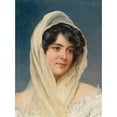 thumbnail image 3 of Eugen von Blaas 14x18 Black Modern Framed Museum Art Print Titled - Portrait of a Young Lady with a Veil, 3 of 5