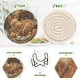 thumbnail image 5 of BZSMCE 6Pcs Drink Coasters With Holder 3.94Inch Bunny Sleeping with Easter Eggs Creative Coil Coaster Coasters Colors Absorbent Coasters for Drinks Coasters Set Thicken Heat for Home Table, 5 of 7