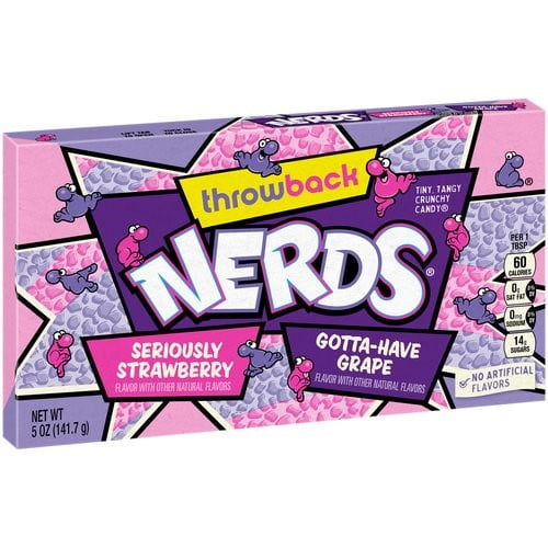 Nerds Throwback Seriously Strawberry & Gotta-Have Grape Crunchy Candy 5 Oz.