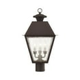 thumbnail image 6 of Livex Lighting Mansfield 3 Light Outdoor Post Lantern, 6 of 9