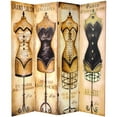 thumbnail image 2 of Oriental Furniture 6 ft. Tall Mannequin and Singer Canvas Room Divider - 4 Panel, 2 of 3
