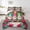 Green Red, variant on Christmas Red Cardinal Bedding Set Christmas Wreath Bedding Comforter Sets Queen for Kids Girls Winter Berries Leaves Comforter Set Holiday Rustic Wooden Board Quilt Duvet