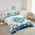 thumbnail image 3 of Erosebridal Lighthouse Anchor Bedding Sets Full with Comforter,Marine Nautical Duvet Insert,Ocean Theme Comforter Sets Full Size,Super Cozy Teens Bedroom Decor,Reversible,3-Piece, 3 of 8