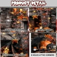 thumbnail image 4 of 16X7 ft Halloween Fireplace Garage Door Decoration Background Photography Fall Fireplace Stone Brick Floor Skulls Hallowmas Wall Background Halloween Banner Cover, 4 of 5