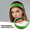 thumbnail image 3 of Unique Bargains Faux Leather Headband Hairband for Women 1.6 Inch Wide 1 Pcs Green, 3 of 7