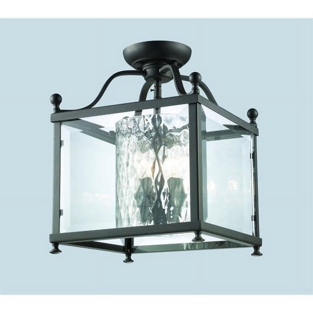 Z Lite 177-3SF-M Fairview 3 Light Semi-Flush Mount Glass - Bronze
