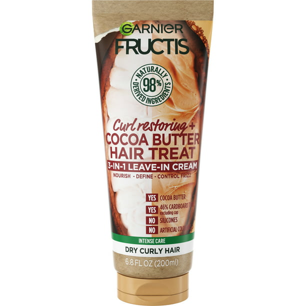 Garnier Fructis Curl Restoring Cocoa Butter Hair Treat 3-in-1 Leave In,   fl. oz. 