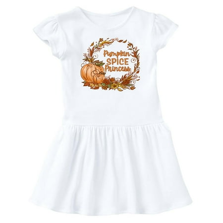 

Inktastic Pumpkin Spice Princess with Autumn Leaves Gift Baby Girl Dress