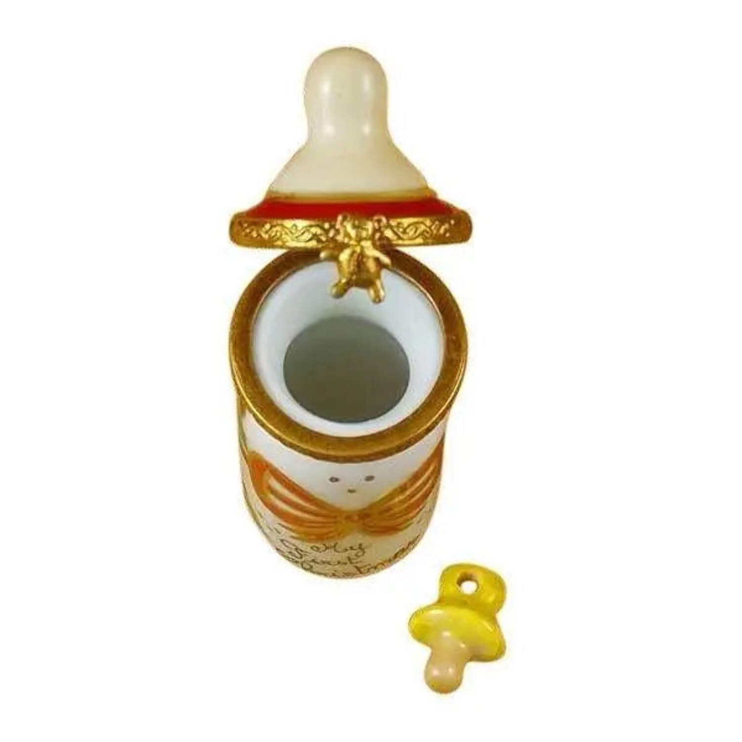 Baby Bottle My First Christmas Limoges Box Keepsake Limoges Box Porcelain Figurine