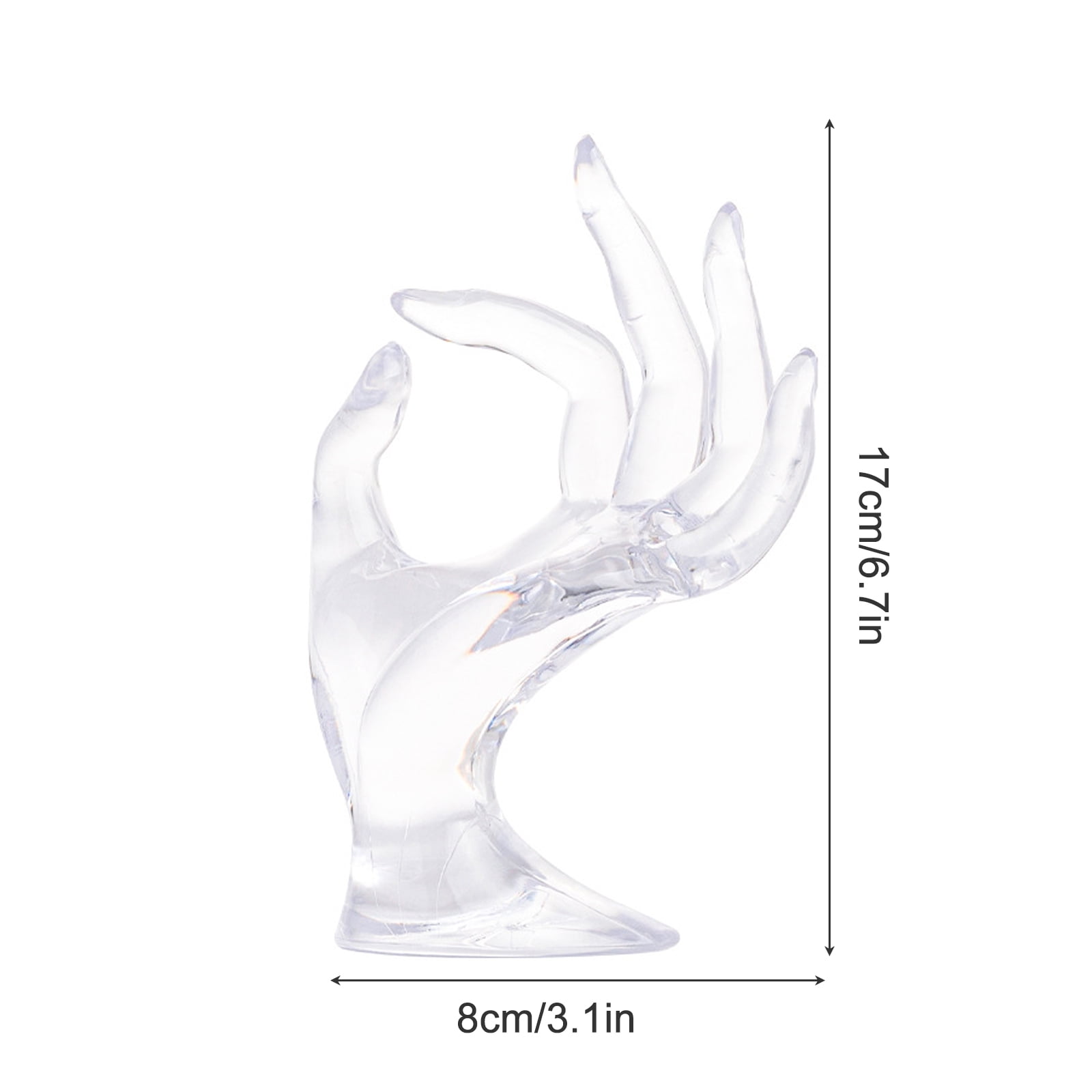 Clear Hand Ring Holder, Transparent Finger Mannequin Home Decor