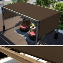 ColourTree 6' x 16' Brown Pergola Sun Shade Canopy Replacement Cover UPF50, Commercial Grade 260 GSM Cloth for Outdoor Patio, Garden, Deck, Backyard (We Make Custom Size)