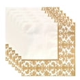 thumbnail image 1 of 100 servilletas de papel desechables con impresión dorada para restaurantes y hoteles (doradas, blancas y doradas), 1 of 5
