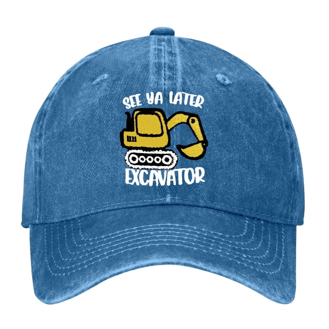 MIASHUI Kids Baseball Cap Vintage Car Print Sun Hat for Boys Girls,Blue