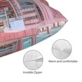 thumbnail image 3 of Kdxio Cotton Pillow Cases 20"x30" Pillowcases,Soft and Breathable Bedroom Pillow Cases-Pastel Pink Beach Cafe-No Pillow Core, 3 of 5