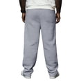 thumbnail image 3 of LWavelet Men's Vertical Striped Wide Leg Joggers - Drawstring Waist Soft Fabric Trendy Casual Daily Pants Light Gray M, 3 of 4