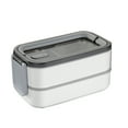 thumbnail image 4 of Heated Lunch Box Double Layers Insulated Lunch Container Leak-Proof Thermal Bento Box Every Parts Detachable Meal Heater with Handle, 4 of 9