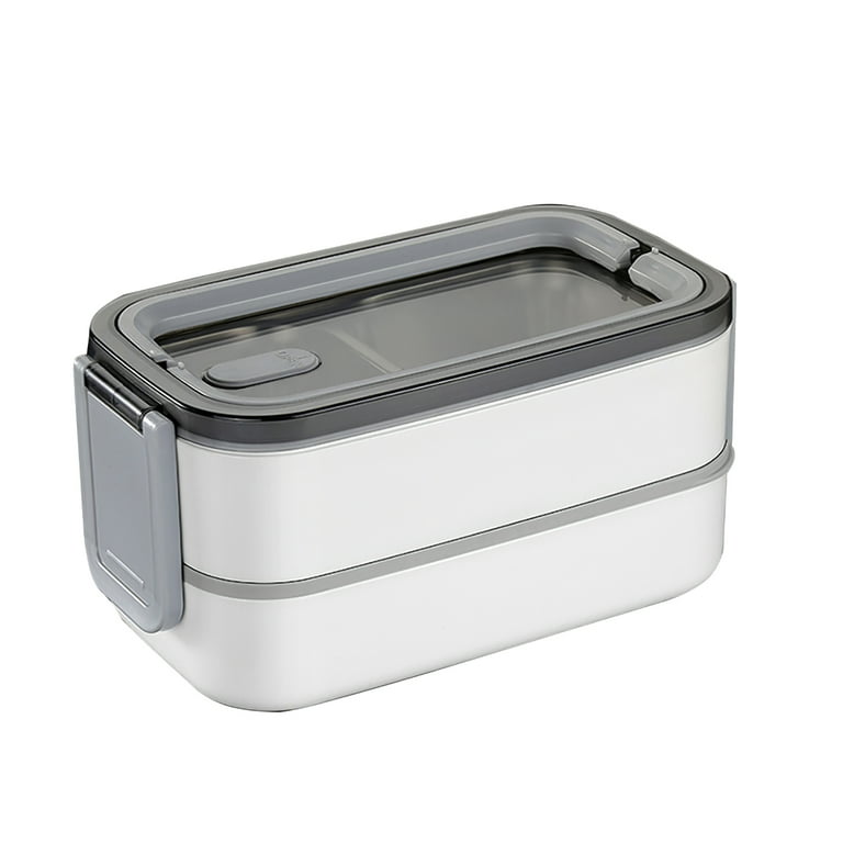 Double Decker Handle Leak Proof Insulated Lunch Box Tiffin Box Double Layer  Lunch Boxes Leak with Handle Proof Reusable Microwave Freezer Safe Portion