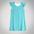 thumbnail image 2 of safuny Girls's A Line Dress Teens Clearance Rainbow Tie Dye Lovely Round Neck Pleated Swing Hem Vintage Holiday Short Sleeve Comfy Princess Dress Blue 160, 2 of 3