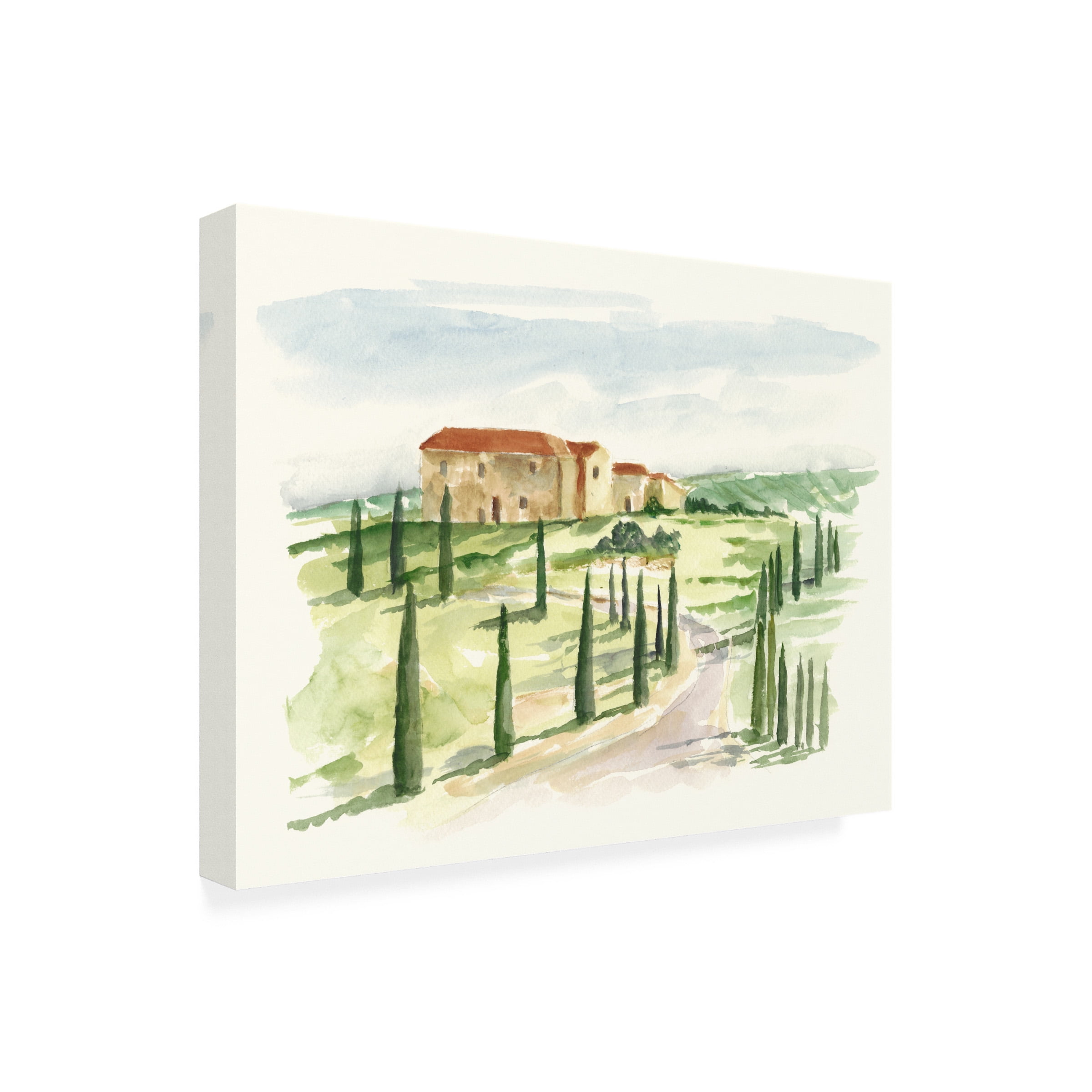 Ethan Harper 'Watercolor Tuscan VIlla I' Outdoor Canvas 24x24