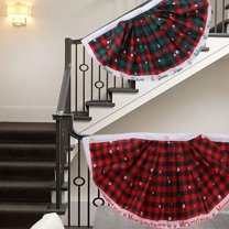 Xuniizn Bunting Flags Outdoor, 35x18" Christmas Day Scalloped Flag Buntings for Outside Stripe Printed Yard Fence Hanging Use with Canvas Header And Eyelets, Christmas Decorations Indoor/Outdoor