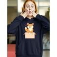 thumbnail image 2 of Cute Shiba In Box Hoodie Women -Image by Shutterstock, Female XX-Large, 2 of 4