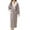 Gray, variant on Long Bathrobe for Women Premium Plush Flannel Robes Super Soft Belted Fleece Fluffy Warm Bath Spa Robe with Pockets (XL, Purple)
