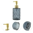 thumbnail image 5 of Unique Bargains 1 Pc Reusable Diamond-shaped Soap Dispenser 11.16oz Gray Gold Tone, 5 of 6