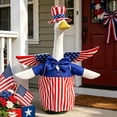 thumbnail image 5 of Patriotic 4th of July Porch Goose Outfits, Red Blue American Flag Lawn Goose Clothes Fits 23 Inch Cement Plastic Statue for 250th Anniversary Independence Day Outdoor Garden Yard Patio Decor, 5 of 12