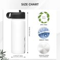 thumbnail image 4 of Sikiie Cute Ghost Simple Drawing Print 18OZ Insulated Straw Cup, Portable Leak-proof Sports Water Bottle, Stainless Steel Water Cup Suitable for Home and Outdoor, 4 of 8