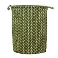 thumbnail image 3 of Patterned Linen Laundry Hamper Large Open Top for Bedroom or Bathroom - Breathable Linen Fabric Durable Design for Clothes Storage and Home Organization, 3 of 5