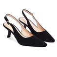 thumbnail image 3 of Slingback Kitten Heel for Women Pointed Toe Comfortable Formal Party Wedding Dress Pumps Shoes, 3 of 5