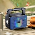 thumbnail image 2 of Solar Powered Bluetooth Speaker with Flashlight and Radio, Multi-Function Portable Audio Player for Camping, Travel and Emergency Lighting, 2 of 8
