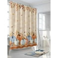 thumbnail image 3 of Fall Shower Curtain Harvest Pumpkin Shower Curtains for Bathroom Thanksgiving Decor, Waterproof Polyester Shower Curtain Set with Hooks, Stall Long Size 54"x78" Sunflower Autumn Leaves, 3 of 6