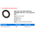 thumbnail image 2 of Right Auto Trans Output Shaft Seal - Compatible with 2010 - 2013 Suzuki SX4 AWD 2011 2012, 2 of 2