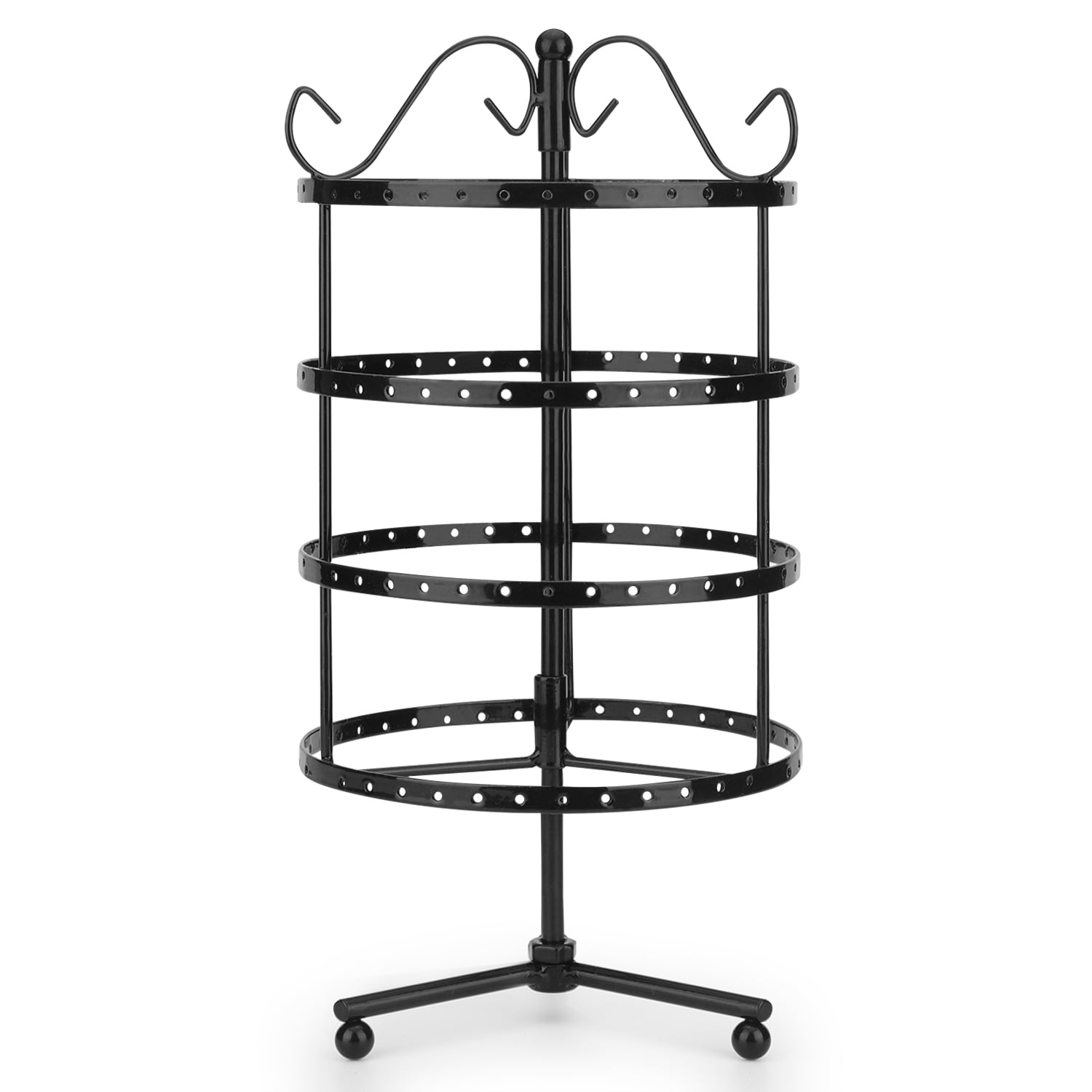 5 Tiers Earring Holder Jewelry Organizer 110 Pairs Necklace Rotating