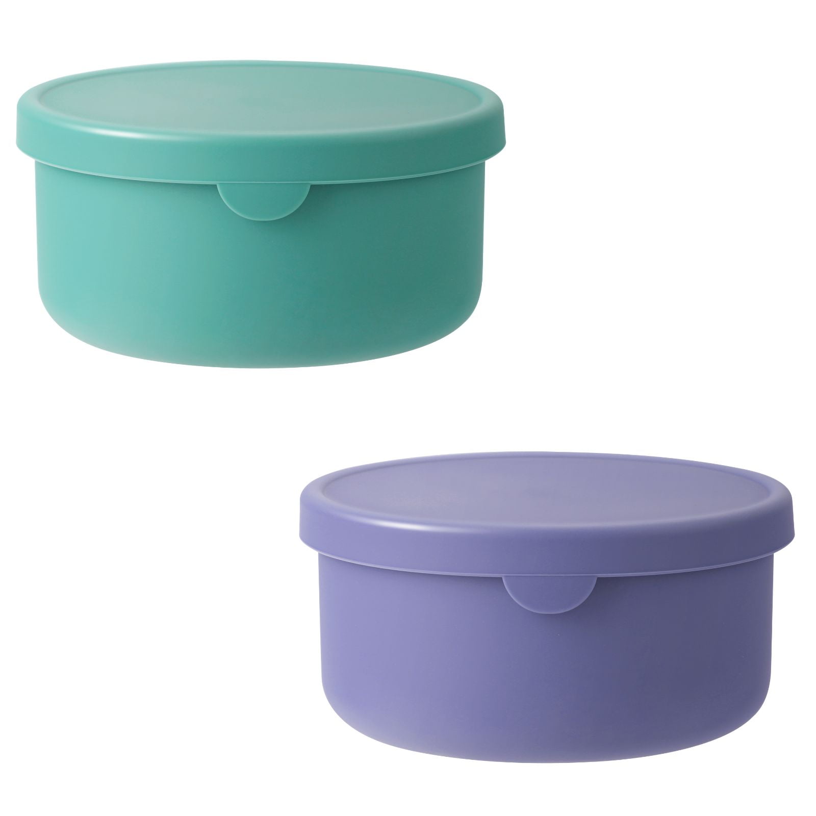 2pcs Silicone Bowls with Lids Set, Reusable Food Container with Airtight  Lids, BPA Free Microwave Safe Silicone Bowls for Travel Camping Fridge Food