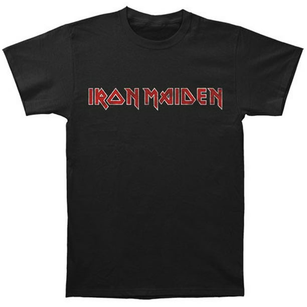 GLOBAL - Iron Maiden Men's Distressed Logo T-Shirt Black S - Walmart ...