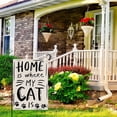 thumbnail image 6 of Home Is Where My Cat Is Double Sided Vertical Burlap Garden Flag Daily Pet Love Rustic Farmhouse Holiday Party Outdoor Yard Banner 12" x 18", 6 of 6