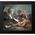 thumbnail image 2 of Boucher, Francois 13x12 Black Modern Framed Museum Art Print Titled - Amore, Allegory of Painting, 2 of 5