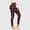 Wine high waisted leggings for women a1, variant on Cagogo Women's High Waisted Slim Fit Plaid Leggings Stretch Casual Streetwear Active Long Pants Yoga Workout Party Trousers, Blue 2XL