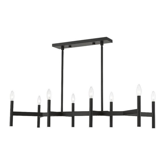 Modern Farmhouse Eight Light Chandelier-Black Finish Bailey Street Home 218-Bel-4569923
