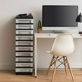 thumbnail image 2 of IRIS 10-Drawer Storage Cart with Organizer Top, Black, 2 of 7