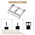 thumbnail image 4 of Unique Bargains Watch Brushed Stainless Steel Broadside Type Buckle, for 22mm Width Watch Bands, 4 of 5