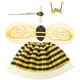 thumbnail image 1 of Disfraz de abeja para niños (4 piezas, con alas, diadema y varita), para actuaciones escolares (amarillo), 1 of 6